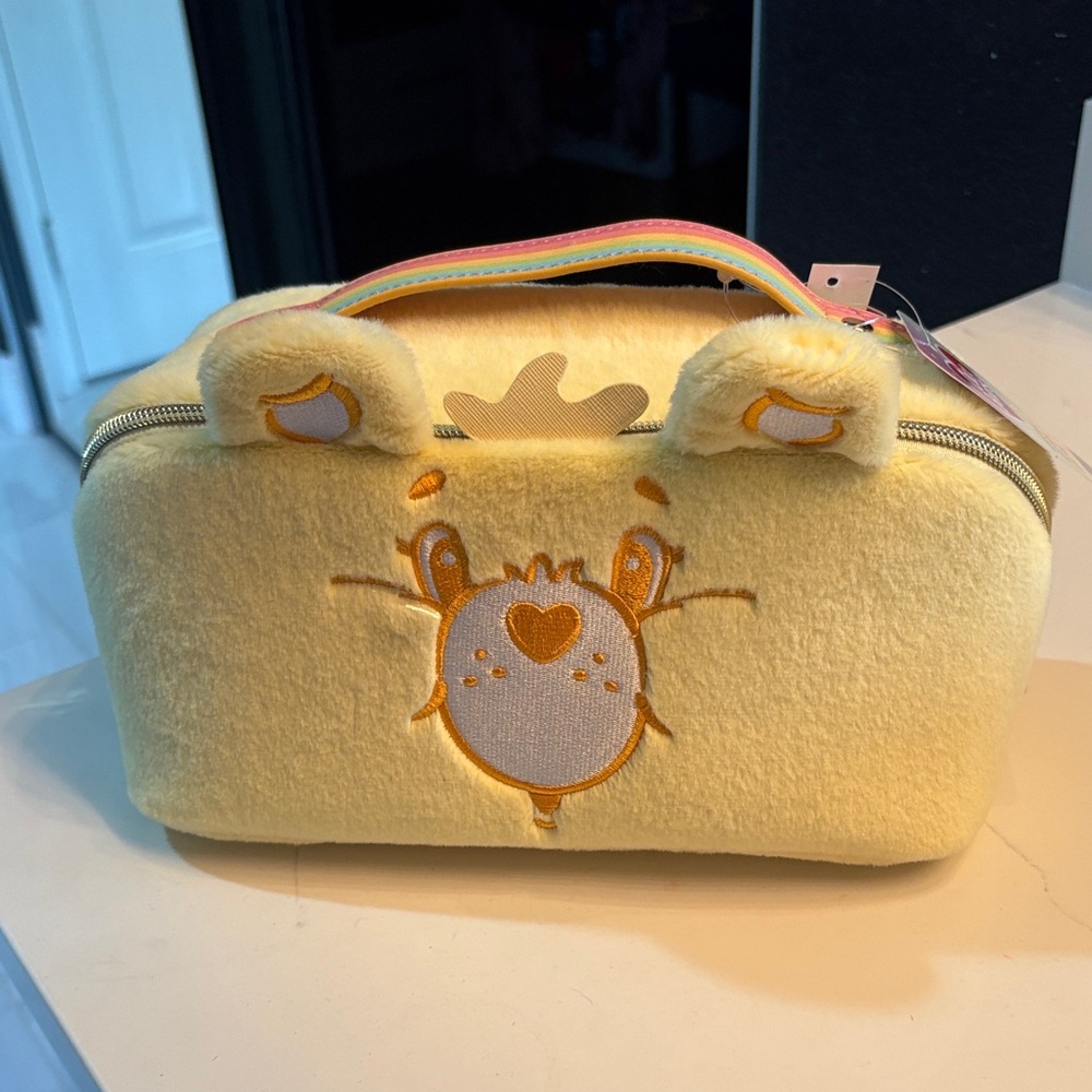 Care Bears Yellow Funshine Bear Makeup travel, storage bag, kids teenagers